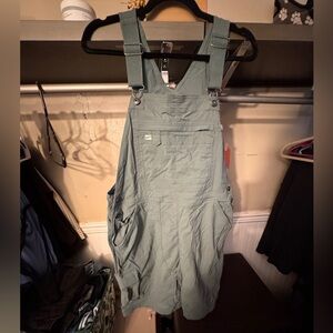 Duluth Trading Co Sage Green Women’s Canvas Overalls